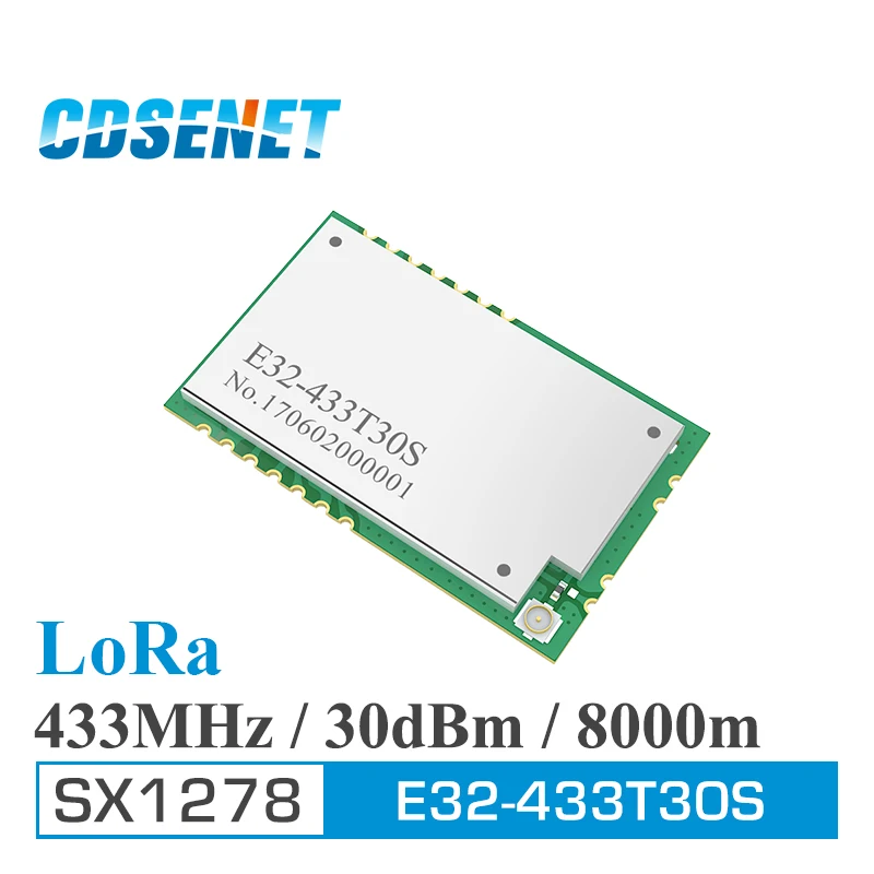LoRa SX1278 Wireless Module UART 433MHz CDSENET E32-433T30S-V2.0 SMD 8km Long Range 30dBm Transmitter and Receiver DIY IoT | Электронные