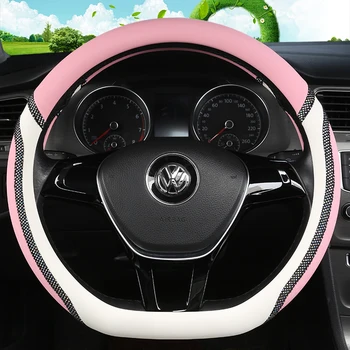 

Carbon fiber car leather steering wheel cover Car for Audi Old A4 B7 B8 A6 C6 2004-2011 Q5 2008-2012 Q7 2005-2011