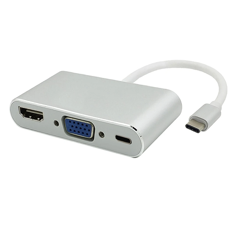 Концентратор USB type c для HDMI/VGA/type-c/3,5 мм аудио/USB 3,0 адаптер USB 3,1 USB-C кабель-конвертер для ноутбука Macbook Pro дропшиппинг