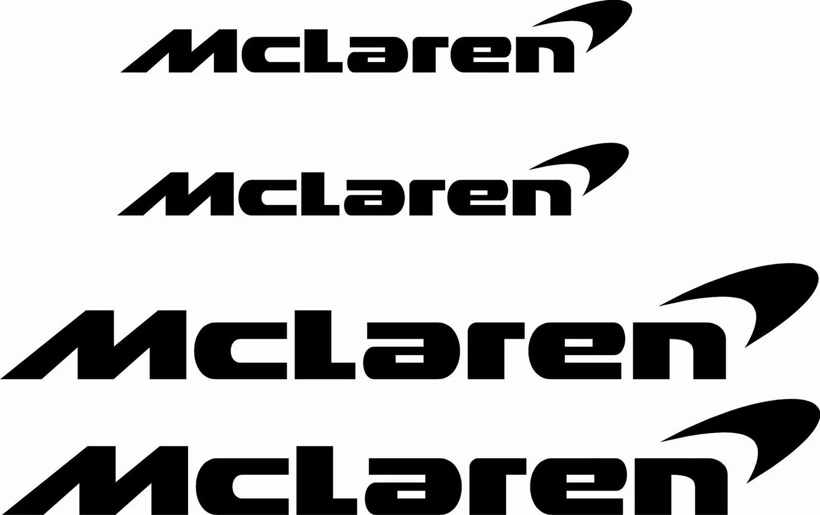 

For 4Pcs/Set Mclaren Car/Vehicle Vinyl Stickers Decal Graphics Kit Any Colour