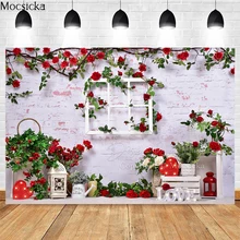 

Mocsicka February 14 Valentine's Day Photography Backdrops Baby Shower Photo Background Rose Decoration Studio Photography Props