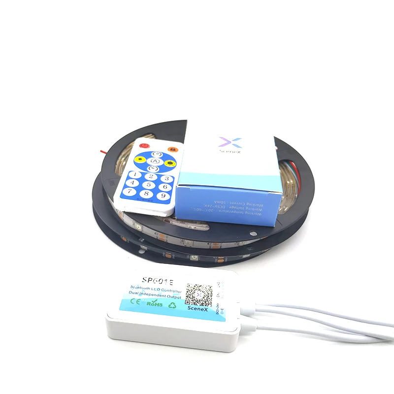 Комплект музыкального контроллера SP601e Bluetooth Rf с питанием WS2812 адресный чип Rgb5050 Smart