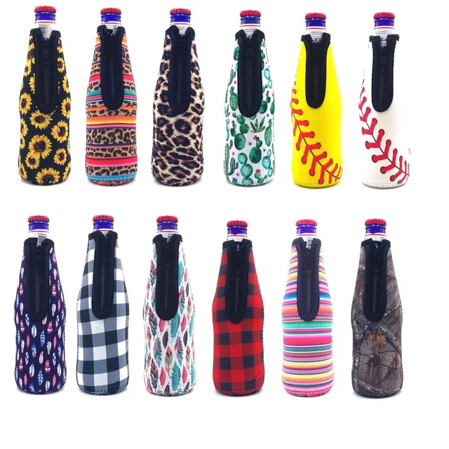 1pack Beer Bottle Cooler Sleeves With Zipper Collapsible Neoprene  Insulators For 12oz 330ml Bottles Party Drink With Opener - Water Bottle &  Cup Accessories - AliExpress