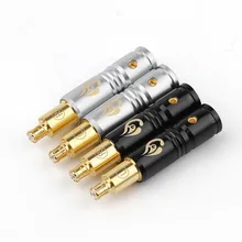 HIFI Headphone A2DC Jack For ATH ESW 750 770H 990H ADX5000 MSR7B Headset Male PIN Beryllium Copper Jack Aluminum Alloy Shell