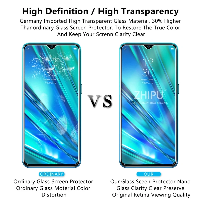 Закаленное стекло для OPPO Realme 5 Pro 3 2 1 C2 C1 3i U1 X защитная пленка 2.5D 9H закаленное стекло для Realme 5/5 Pro