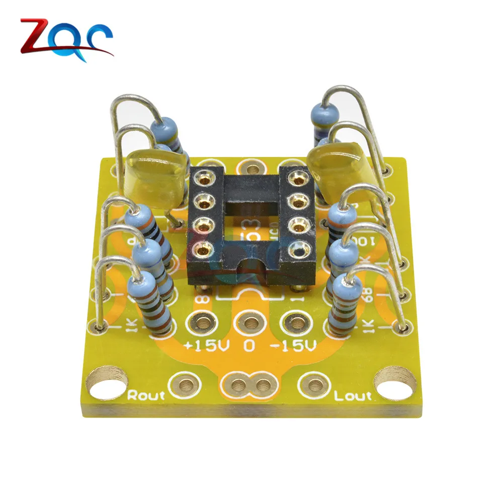 Двойной OP Amp плата предусилителя DC усиления PCB для NE5532 OPA2134 OPA2604 AD826