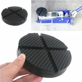 

Universal Auto Slotted Frame Rail Floor Jack Adapter Lift Rubber Pad Stand Black