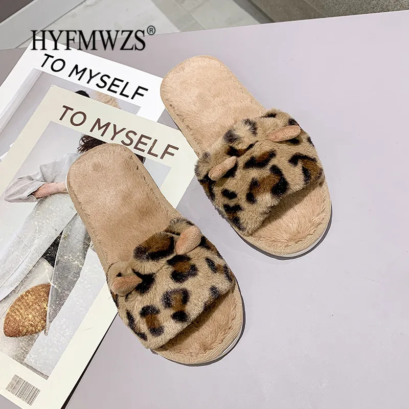 HYFMWZS/зимние женские тапочки; Вьетнамки; модные сандалии для дома и улицы; бархатные пушистые тапочки; Zapatos De Mujer