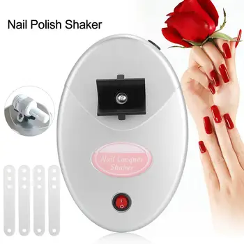

Professional Nail Polish Shaker Adjustable Electric Nail Shaking Machine 4 Fix Belts For Stabilizing Nail Polish Bottle