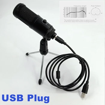 

Cardioid Condenser microphone USB Podcasting Microphones Professional Mic With Tripod Stand For Computer PC Recording Conference