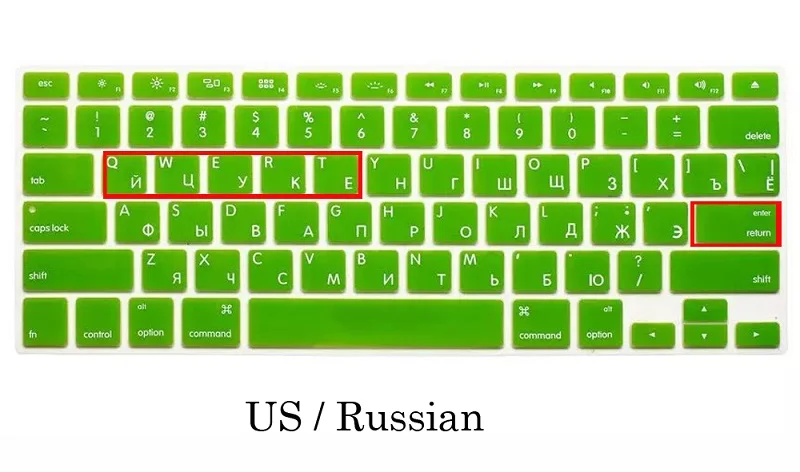 gaming cooling pad EU US Russian Language Keyboard Skin for Macbook Air 13 Russian Keyboard Cover A1466 Waterproof Keyboard Film Protector 13 inch laptop bag Laptop Accessories