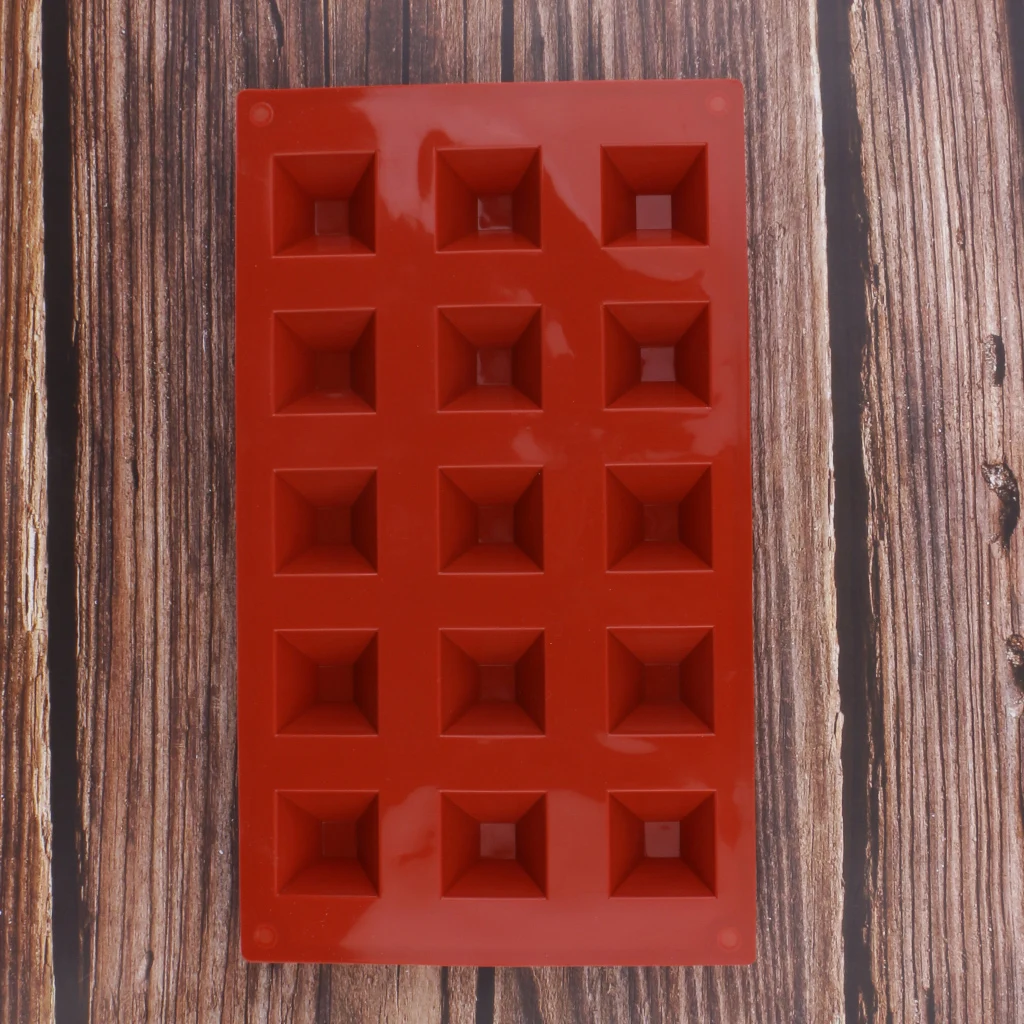 15-Cavity Pyramid Silicone Mold Cake Decors Mold Jewelry Chocolate Dessert Making Accessories Mould Tools Kitchen Baking Tool