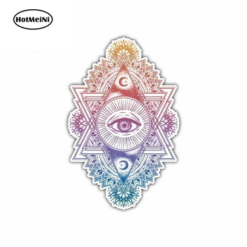 

HotMeiNi 13cm x 8.6cm for Sacred Geometry Eye Religion Symbol Oem Car Stickers Vinyl JDM Bumper Trunk Truck Graphics Anime