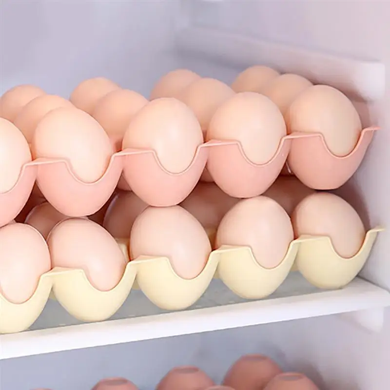 OUNONA 3 шт. 15 Сетки Яйцо хранения холодильник коробки небьющиеся коробка для яиц утка холодильник лоток для хранения яиц для кухонного шкафа