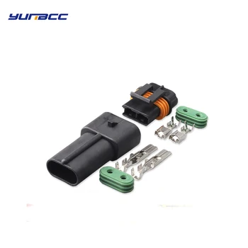 

2 Sets Delphi 2 Pin Way Female or Male Connector Sealed Automotive Electrical 12033769 12034269 For Fan Plug