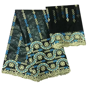 

High Quality African Bazin Riche Getzner Lace Fabric With Jacquard Embroidery Cotton fabric African Bazin broder Dress TG5-8