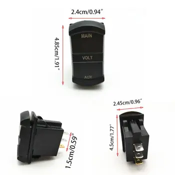 

New Dual Voltmeter Voltage Battery Monitor LED Display Indicator 12V-24V Car Boat qyh