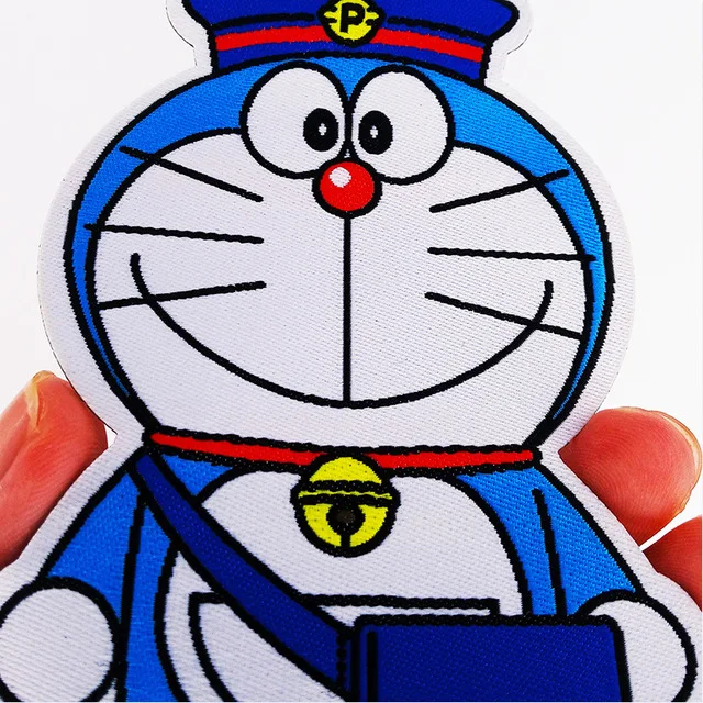 Детская одежда нашивки Doraemon DIY милый тканый значок высокого качества