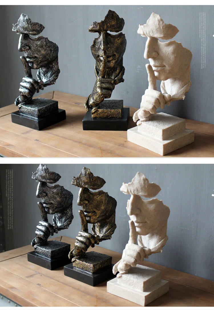 3D Statue Table Decorations Abstract Sculpture Home Decoration Accessories Art Decorative Figurine Office Living Room Decor (4)