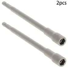 Высокое качество ручного инструмента 2шт 8 мм немагнитное шестигранное гнездо 150 мм длиной 1/" металлическая ударная гайка сеттер драйвер бит адаптер