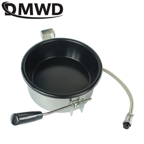 DMWD 상업 8 oz Hot Air Oil 팝콘 메이커 난방 Pot 손-마약 8 온스 전기 팝콘 기계 액세서리 부 25mm 4