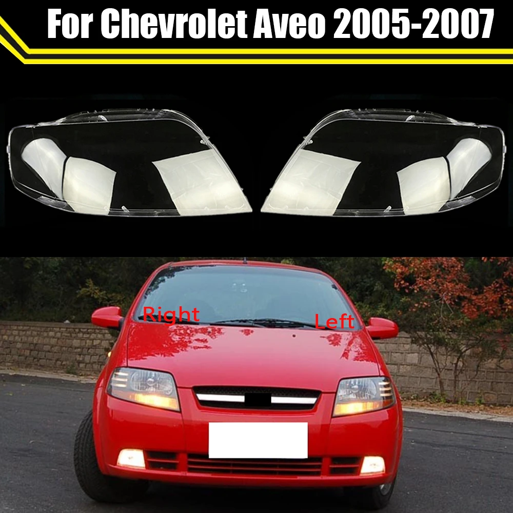 Cubierta de faro de coche, lente de cristal, faro pantalla transparente, lámpara de luz para Chevrolet Aveo 2005 2006 2007|Funda| - AliExpress