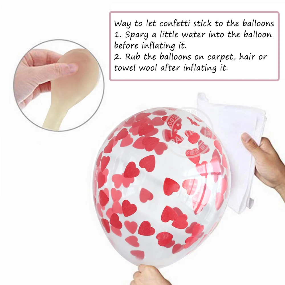 10/14pcs 18inch Red Heart Foil Globos Transparent Confetti Latex Balloons Wedding Valentine's Day Gift Birthday Party Decoration 6 H5ae4dbbeac2949a2b3a20720b8d3acf21