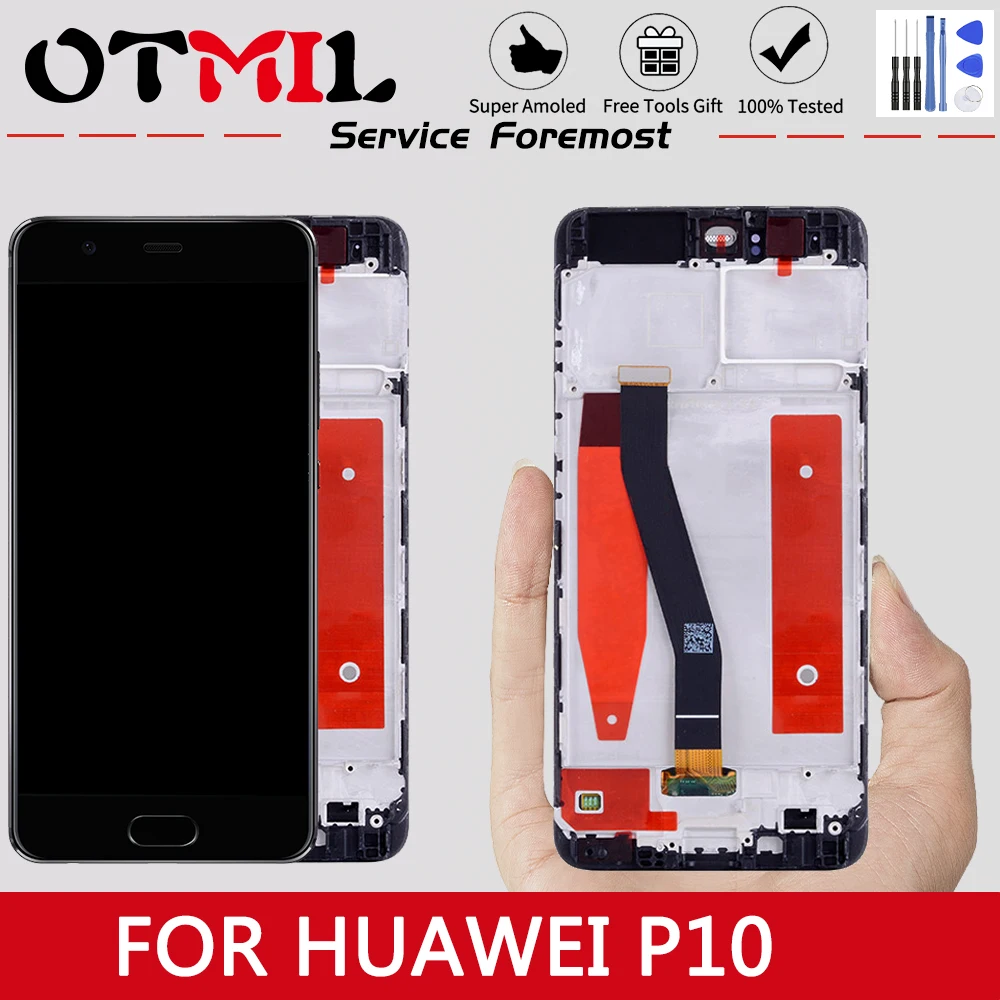 

For Huawei P10 LCD Display Touch Screen Digitizer Assembly For HUAWEI P10 VTR-L09 VTR-L10 VTR-L29 VTR L09 L10 L29 LCD Display