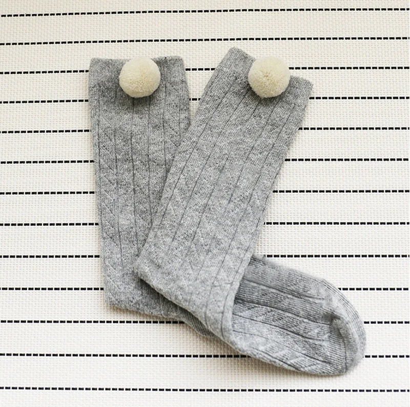 Г., носки для новорожденных Мягкие хлопковые Гольфы с помпонами, носки для малышей, гетры для малышей возрастом от 0 до 36 месяцев