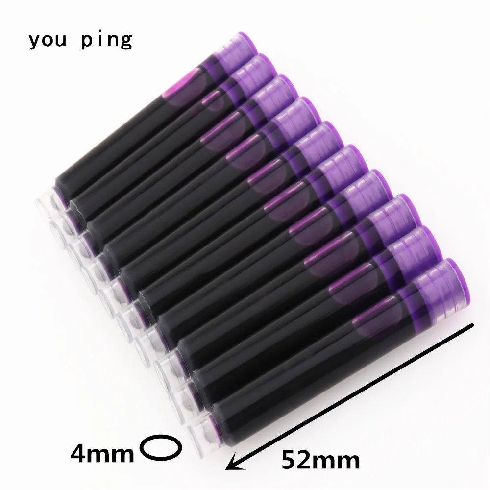 Premium Disposable Fountain Pen Ink Cartridges - Pack of 10 for School and Office Stationery