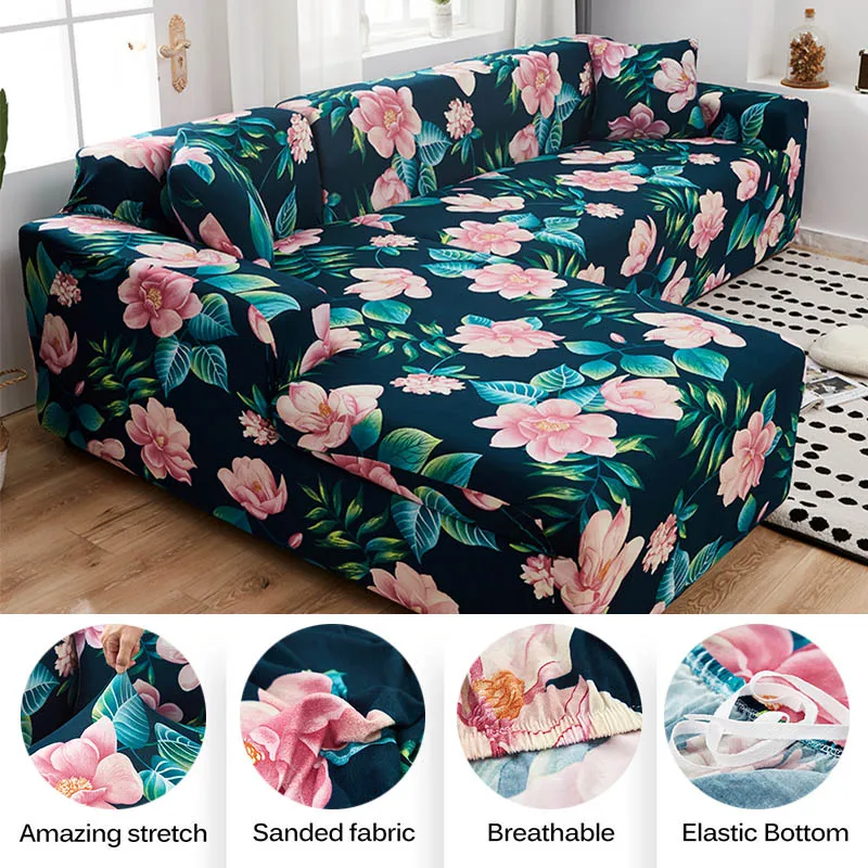 Nordic Style Slipcovers Sofa Cover for Living Room All-inclusive Elastic Stretch Sectional Corner Couch | Дом и сад