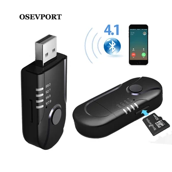 

USB Powered Bluetooth FM Transmitter Card Reader For Car AUX Audio Player TF Music Adapter Receiver Handsfree In-Car Modulator