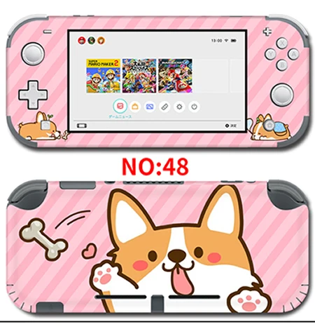 48Skins Высокое качество Защитная крышка наклейка виниловые наклейки для nintendo switch lite консоль цветная наклейка s - Цвет: 48Skins