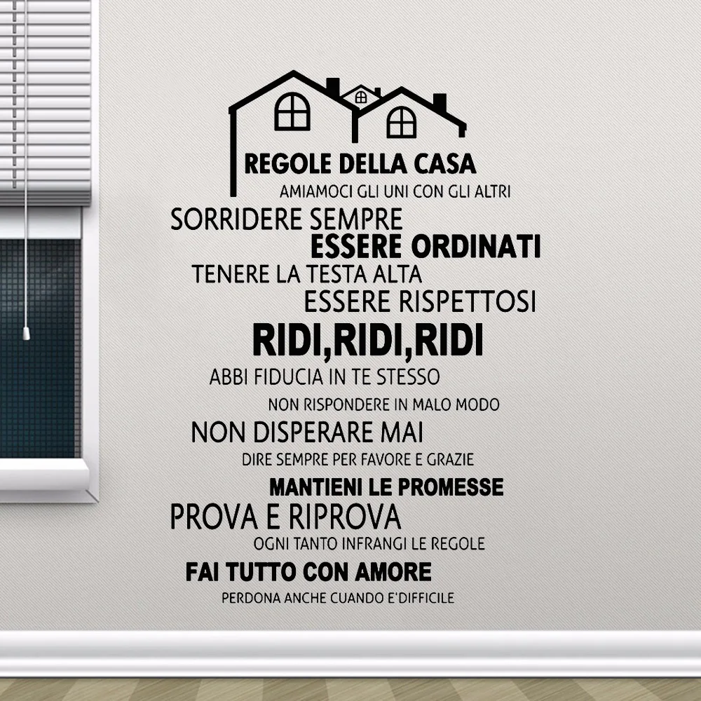 Free-Shipping-Italian-House-Rules-Vinyl-Wall-Decals-Mural-Wall-Sticker-Home-Decor-Family-Quote-In (1)