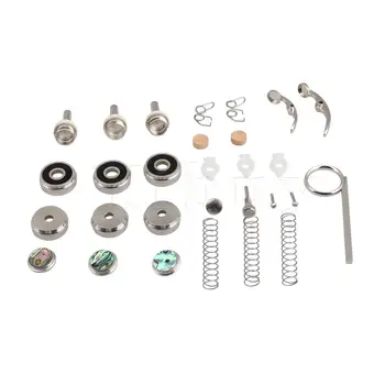 

Yibuy Trumpet Repair Tools Set Water Key Valve Cap Stem with Abalone Button