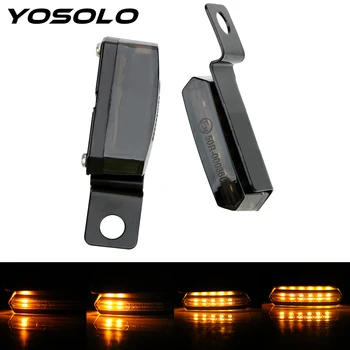 

YOSOLO 2PCS Universal Streamer Flashing Mini LED Signal Lamp Motorcycle Turn Signal Lights