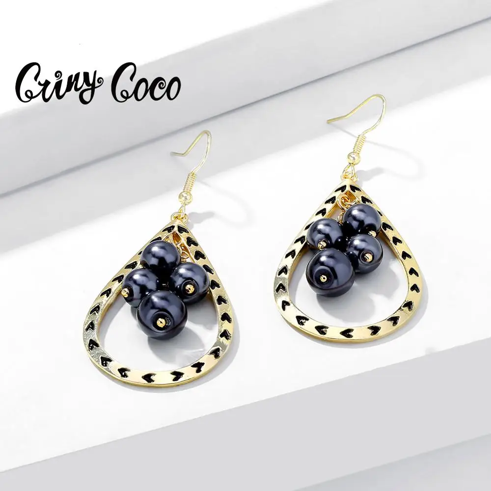 Cring Coco модные серьги в форме капли воды большие классические ювелирные изделия из