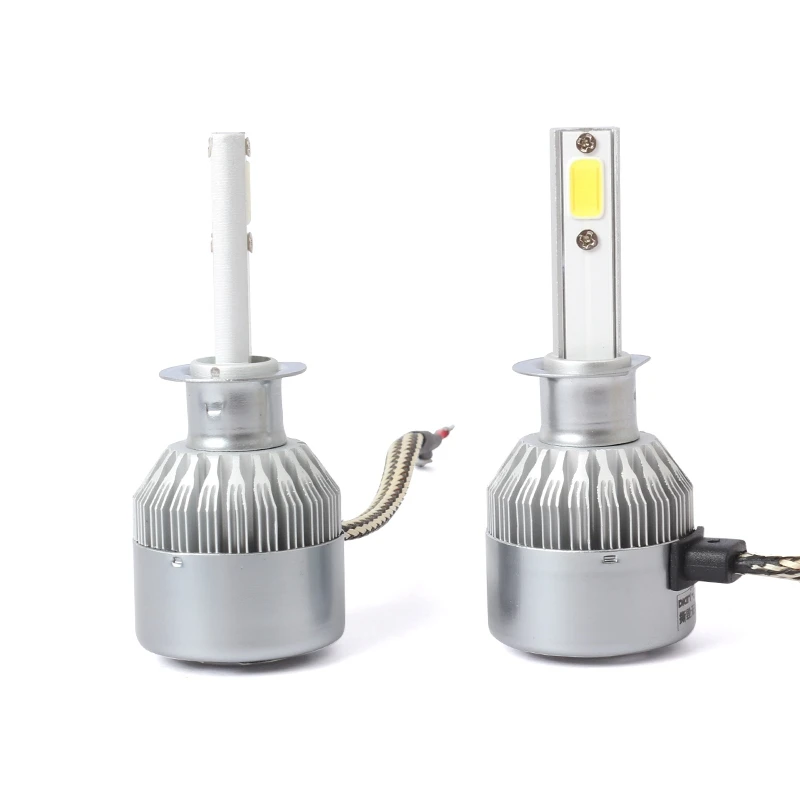 Горячий 2pcs C6 светодиодный автомобильный головной светильник комплект COB H1 36W 7600LM белый светильник лампы