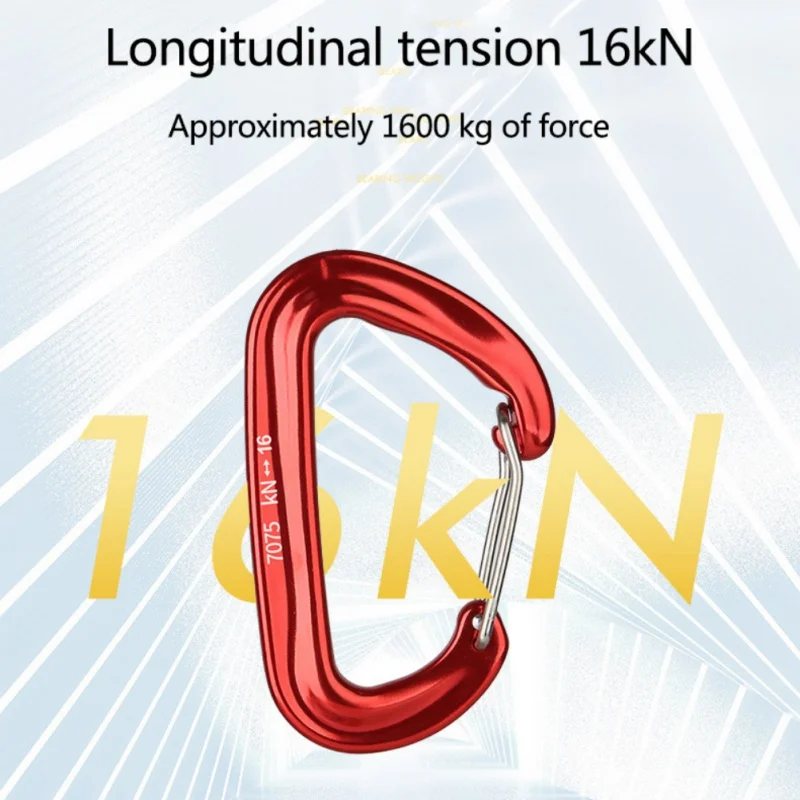 Авиационный алюминий 16 кН проволока ворота карабин безопасности d-кольцо Пряжка оснастка Крюк Брелок Клип скалолазание Для Кемпинга прогулки гамак