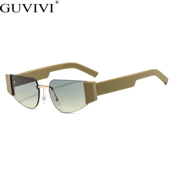 

Small Rimless Cat Eye Sunglasses Women 2020 Retro Steampunk Sunglasses Men Punk Vintage Sunglasses Brand Designer Eyewear UV400