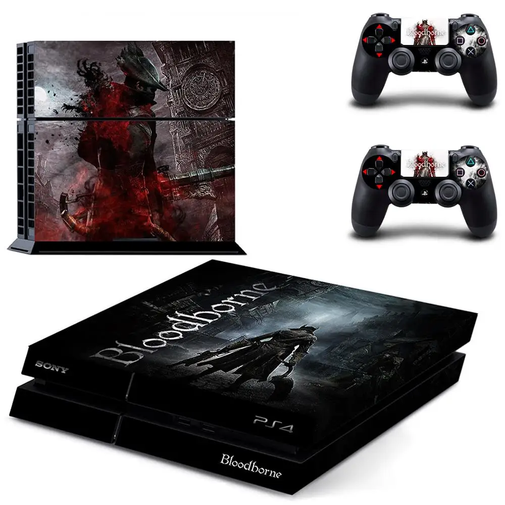 

Vinyl Hot Bloodborne Game Cover Stickers for PS4 PlayStation 4 Console and 2 controller Skin Decals Game Accessories