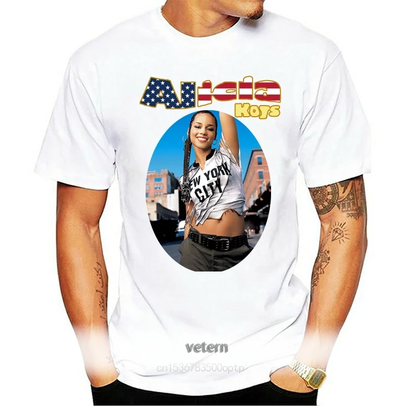 Винтажная футболка унисекс Alicia Keys Tour черная размеры от s до 234XL G1514 2000 | Мужская