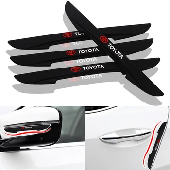 

4pcs/set Car-Styling Universal DIY Car Decoration Strip Sticker Decals Car Door Bumper Strips For Toyota Camry Corolla RAV4