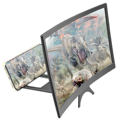 12 Inch Universals Phone Screen Magnifiers 3D HD Video Screen Amplifier Folding Mobiles Phone Desktop Bracket With Holder