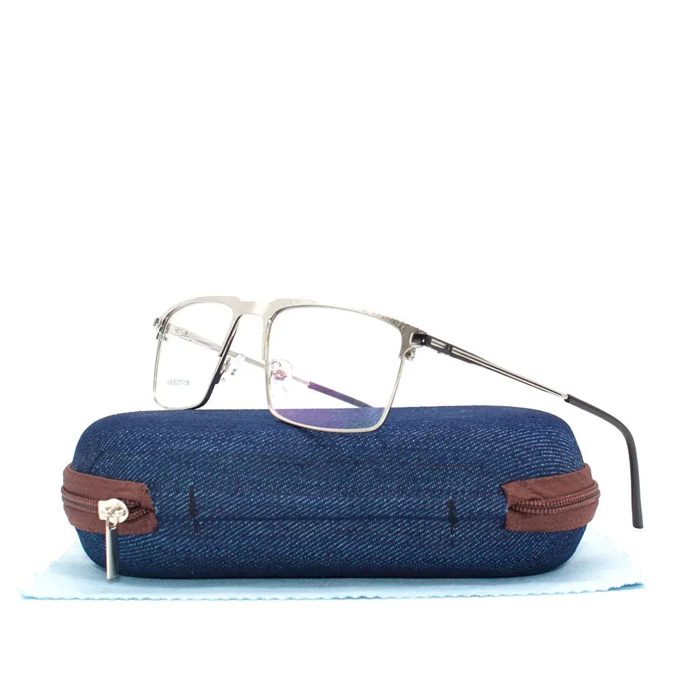 LuckTime, модные, сплав, мужские очки, оправа, Ретро стиль, металл, близорукость, очки, счастливое время, оптическая оправа, мужские очки по рецепту#1639
