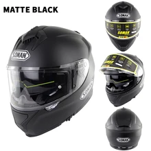 Полный шлем съемный Casco черный мотоциклетный Kask дышащий мужской моторный шлем Capacete колокольчик Мотор шлем Cascos De Motos ECE