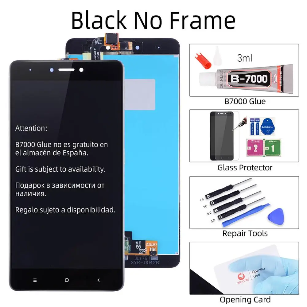 No Frame Black Snapdragon 625 Дисплей для Xiaomi Redmi Note 4x LCD в сборе с тачскрином на рамке 5.5'' черный белый золото - Цвет: No Frame Black