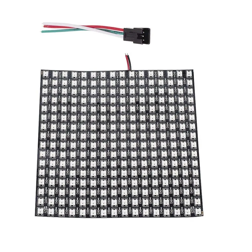 WS2812B RGB 5050SMD индивидуально Адресуемая цифровая 16x16 256 пикселей светодиодная матричная панель Гибкая FPCB мечта полноцветная работа JK483