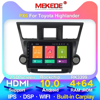 

4G RAM Car stereo system for Toyota Highlander 2007-2013 multimedia DVD player head unit SWC FM bose WIFI Android 10 no 2 din