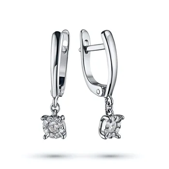 

Earrings in white gold with diamonds